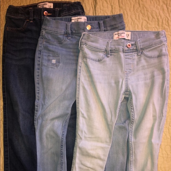 🔴SOLD🔴 Girls Abercrombie jeans size 7/8 - Picture 1 of 8